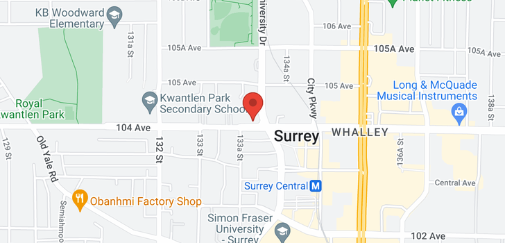 map of 1501 13399 104 AVENUE